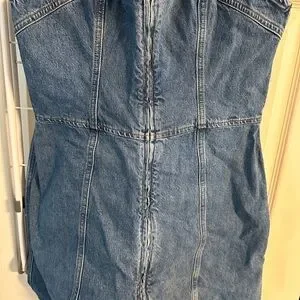 white christmas dresses Medium Wash Mara Denim Bustier Dress main image 0